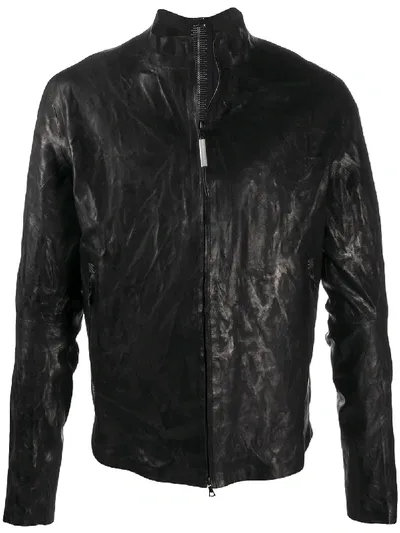 Isaac Sellam Experience Creased Leather Jacket In Black