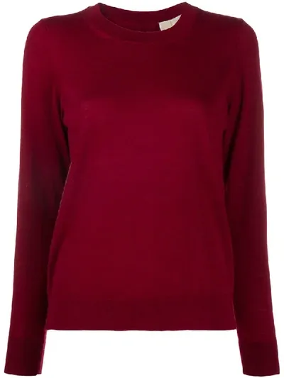 Michael Michael Kors Button-back Lightweight Sweater In Red