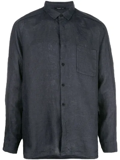 Transit Long-sleeved Linen Shirt In Black