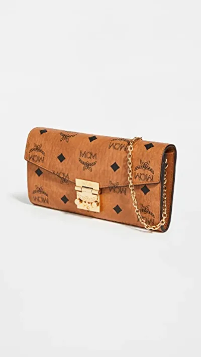 Mcm Patricia Visetos Wallet-on-chain In Cognac