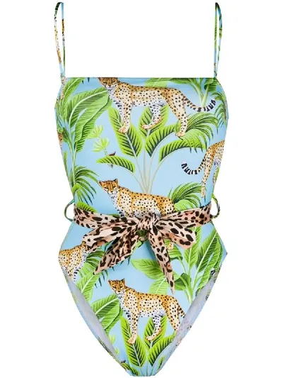 Mc2 Saint Barth Blume Belle Swimsuit In Blue