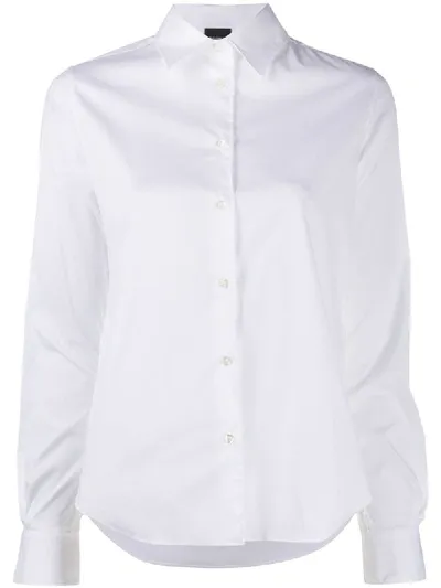 Aspesi Long-sleeved Plain Shirt In White