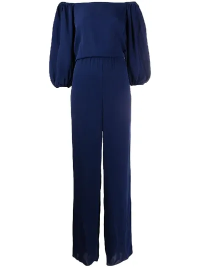 Theory Schulterfreier Jumpsuit In Blau