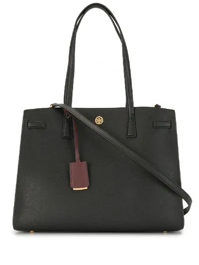 Tory Burch Open-top Tote In Black