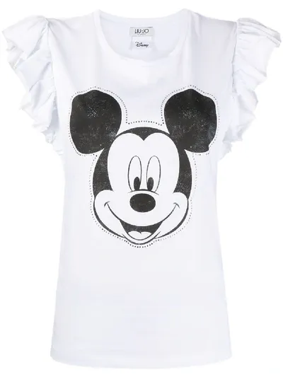 Liu •jo X Disney Mickey Sleeveless Top In White