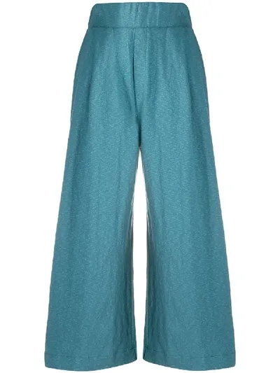 Osklen Textured-jersey Trousers In Blue