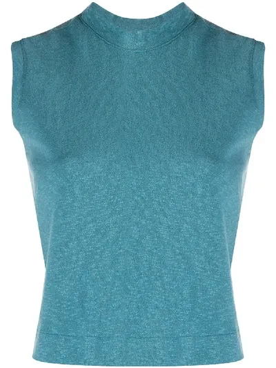 Osklen Textured-jersey Tank Top In Blue