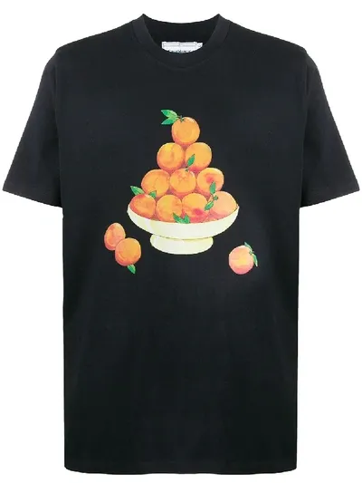 Casablanca Orange Bowl T-shirt In Black