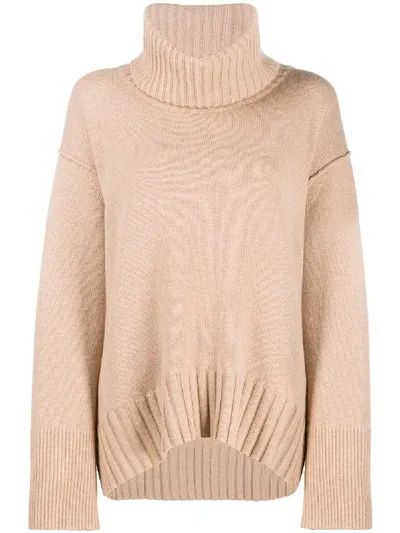 Dorothee Schumacher Detachable Roll Neck Jumper In Neutrals