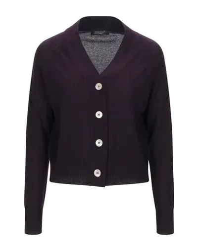 Aragona Cashmere Cardigan In Deep Purple