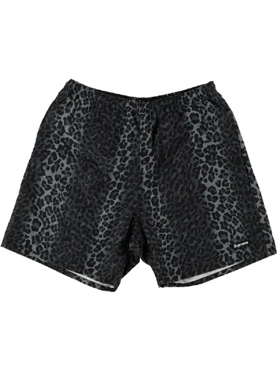 Supreme Leopard Water Short In Black