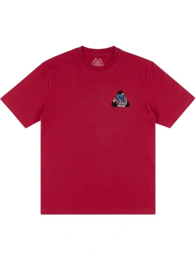 Palace Ripped T-shirt In Rot