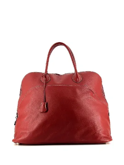 Pre-owned Hermes  Bolide Tote In Red