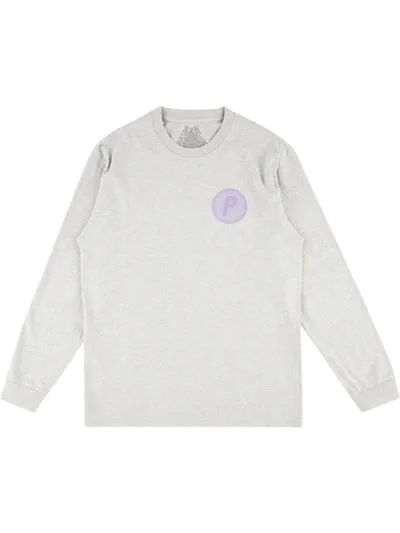 Palace Pircular Long-sleeve T-shirt In Grey