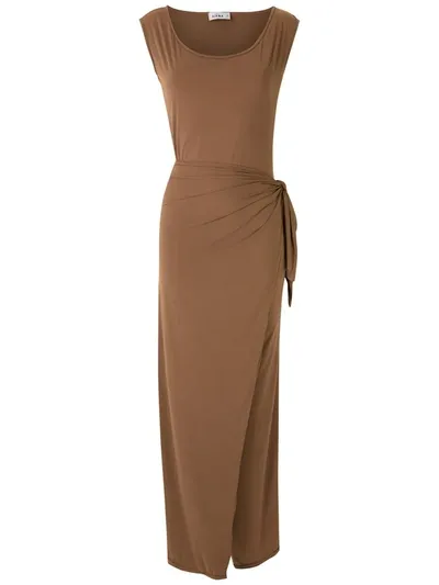 Amir Slama Tied Maxi Dress In Brown