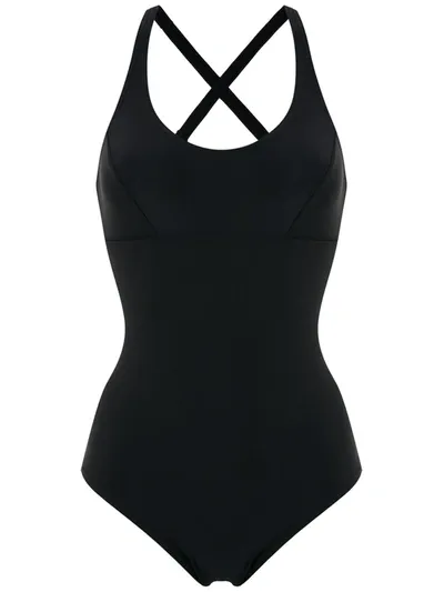 Amir Slama Crossover Straps One Piece In Black