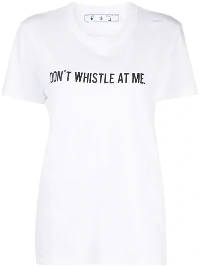 Off-white Slogan Print T-shirt In White