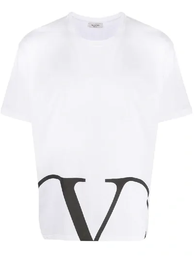 Valentino Vlogo Print T-shirt In White