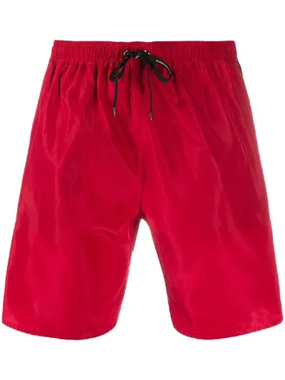 John Richmond Masco Logo-print Swim Trunks In Red