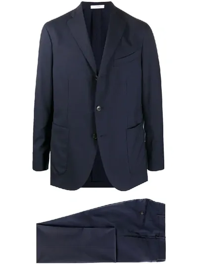 Boglioli Patch Pocket Single-breasted Suit In Blue