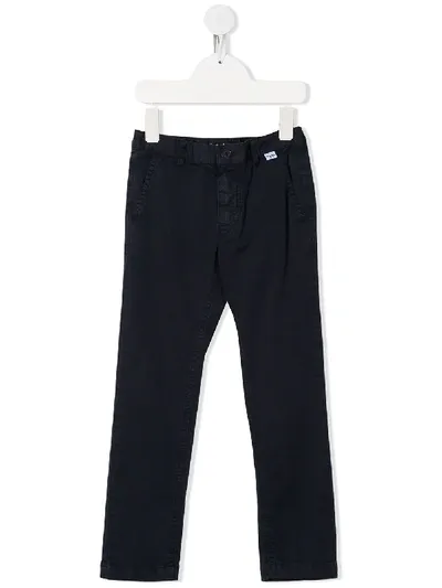 Il Gufo Kids' Fitted Chino Trousers In Blue