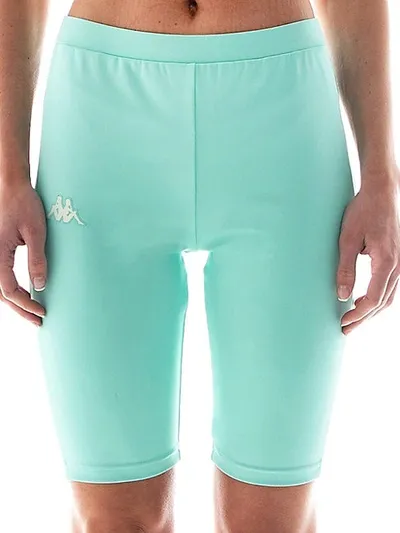 Kappa 222 Banda Bike Shorts In Green Aqua