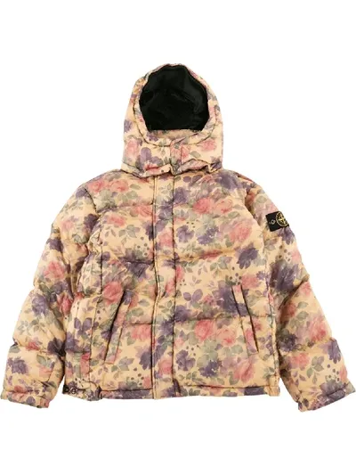 Supreme X Stone Island Padded Coat In Neutrals