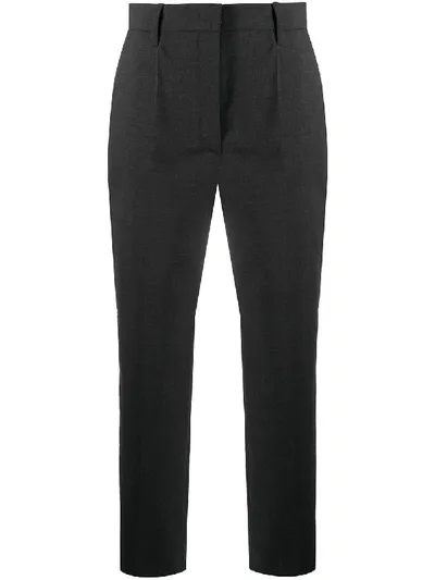 Prada Virgin Wool Tailored Trousers In Grau