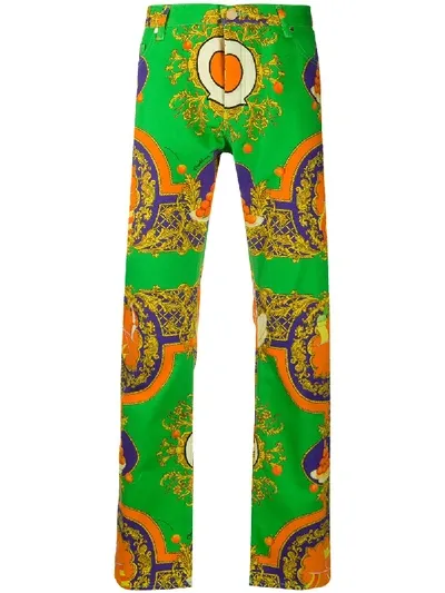 Casablanca Les Oranges Straight-leg Jeans In Green