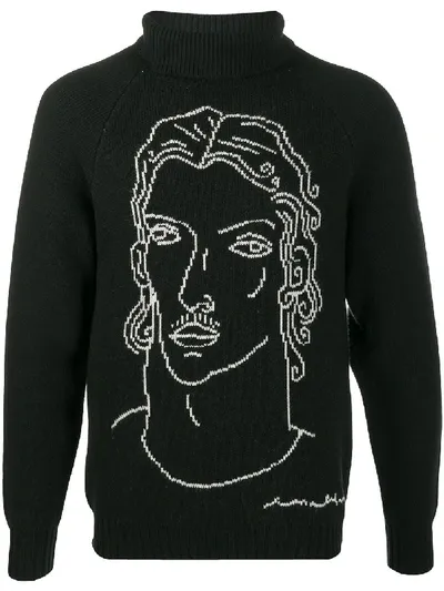 Casablanca Sid Roll-neck Sweater In Black