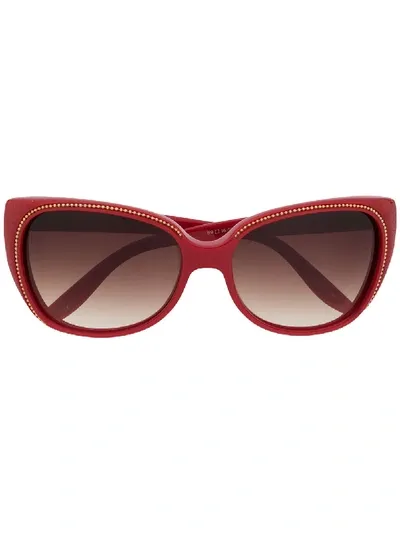 Barton Perreira Secreta Libi Oversized Sunglasses In Red