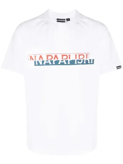 Napapijri Sire Logo Print T-shirt In White