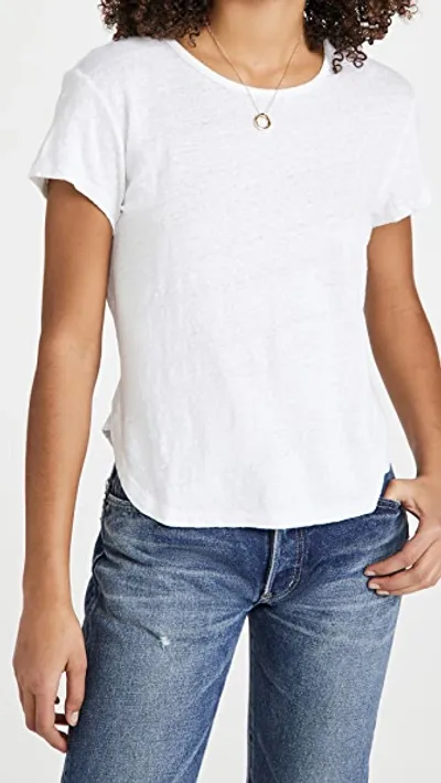 Frame Easy True Linen T-shirt In Aloe