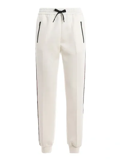 Miu Miu Tapered Track Pants In Bianco