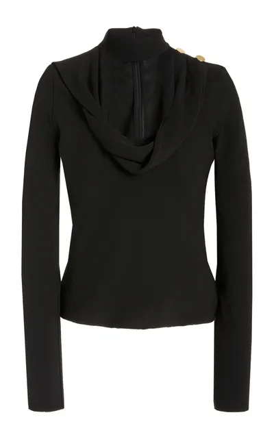 Nanushka Grace Draped-detail Top In Black