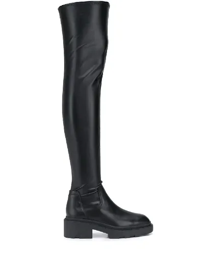 Ash Manhattan Over The Knee Boots In Black