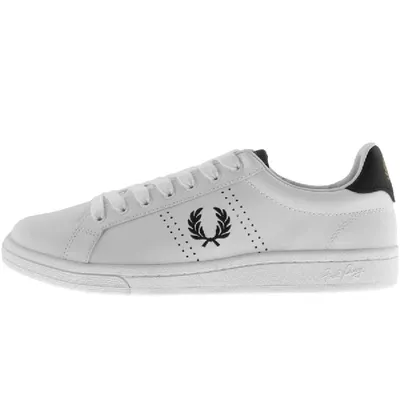 Fred Perry B721 Leather Sneakers In White