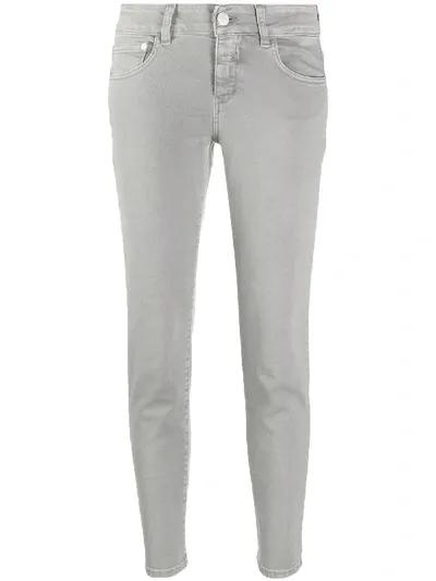 Closed High-rise Skinny Jeans In Grey