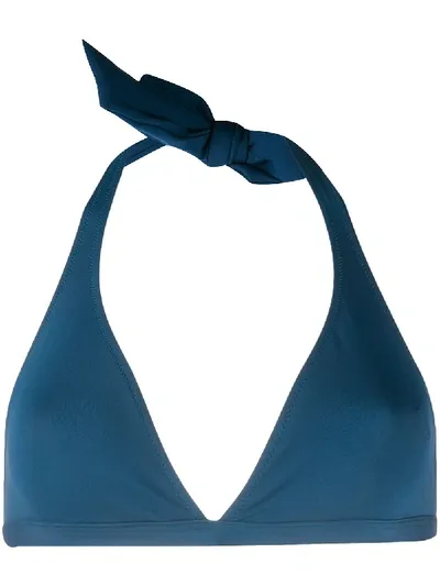 Vilebrequin Halter Bikini Top In Blue