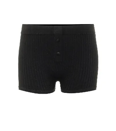 Live The Process Women's Ribbed-knit Boy Shorts In Pink,black