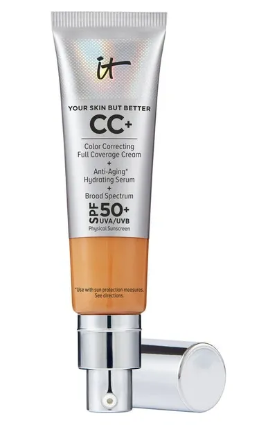 It Cosmetics Cc+ Cream Full Coverage Color Correcting Foundation With Spf 50+ Tan 1.08 oz/ 32 ml