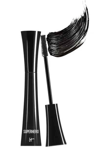 It Cosmetics Superhero Elastic Stretch Volumizing And Lengthening Mascara Super Black 0.30 oz/ 9 G