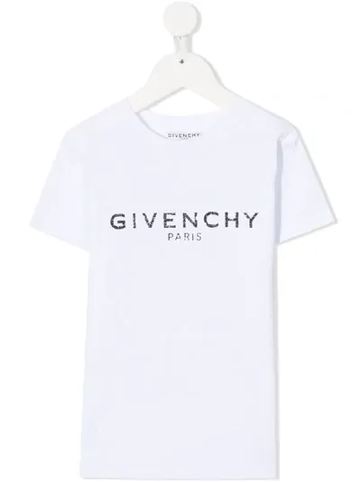 Givenchy Kids' Logo Printed Cotton Jersey T-shirt In White