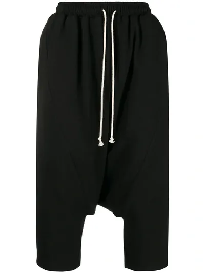 Alchemy Cropped Dropped-crotch Trousers In Black