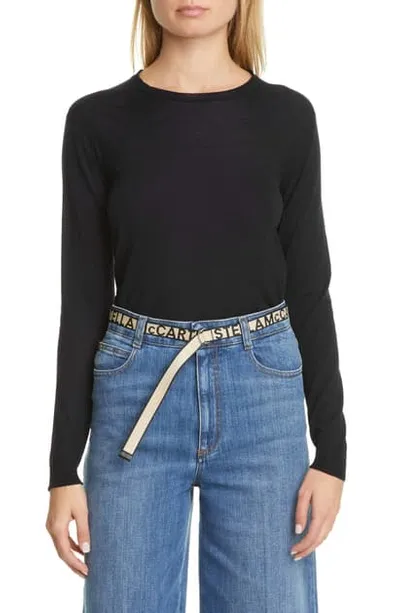 Stella Mccartney Compact Knit Sweatshirt In Black