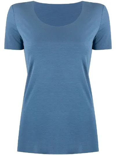 Wolford Aurora Slim-fit T-shirt In Blue