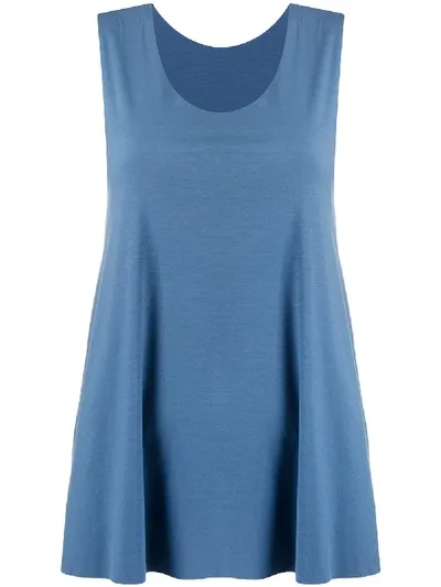 Wolford Aurora Flared Tank Top In Blue