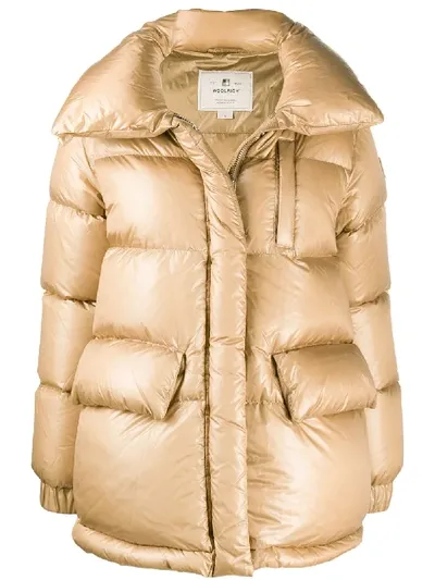 Woolrich Daunenjacke Mit Oversized-kragen In Neutrals