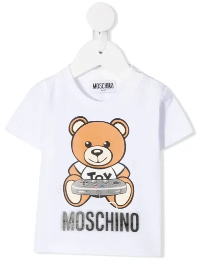 Moschino Babies' Teddy Bear-print T-shirt In White