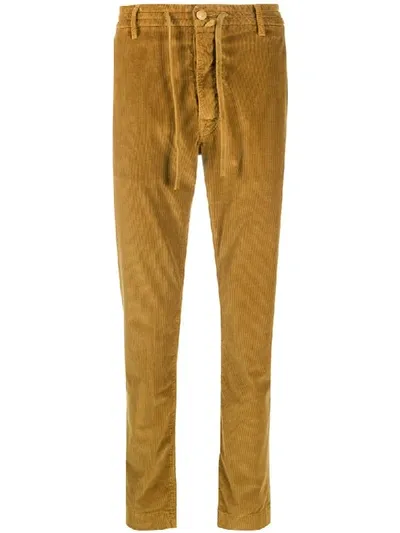 Jacob Cohen Corduroy Slim-fit Trousers In Yellow